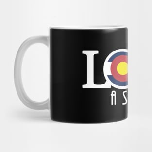 LOVE Aspen (long white text) Mug